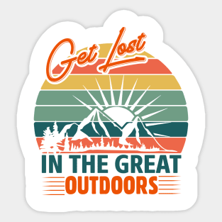 get lost outdoors Sticker